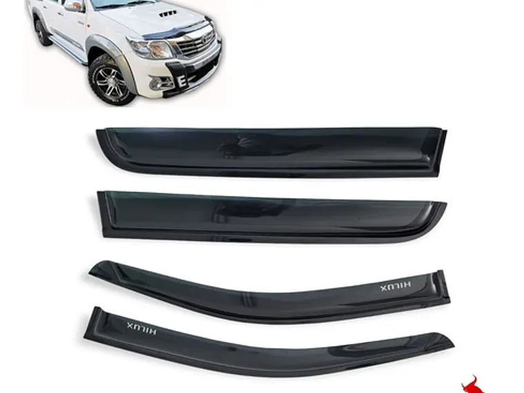 Kit Aletas Botaaguas Negras Toyota Hilux 06-16 Envío Gratis 5