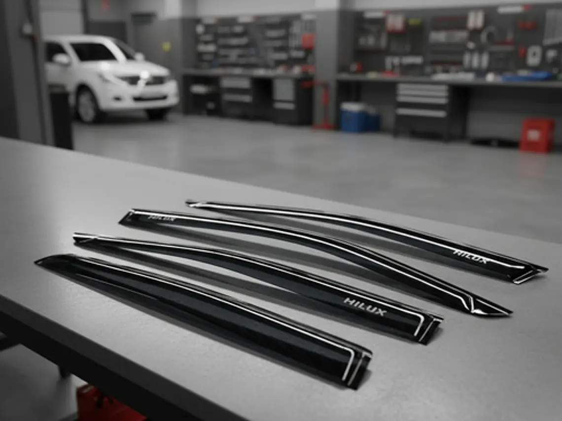Kit Aletas Botaaguas Negras Toyota Hilux 06-16 Envío Gratis 12