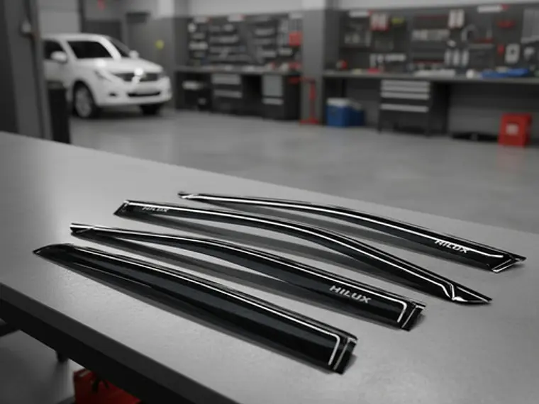 Kit Aletas Botaaguas Negras Toyota Hilux 06-16 Envío Gratis 12