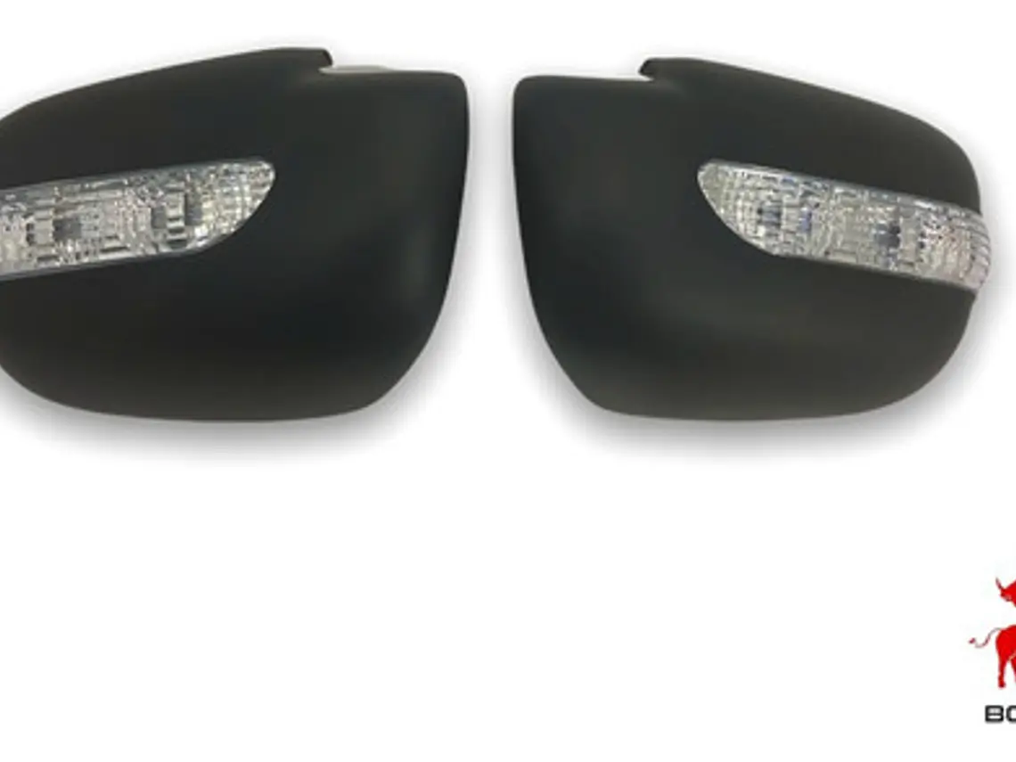 Cubre Espejos Luz Led Negros Toyota Hilux Vigo 2006-16 2