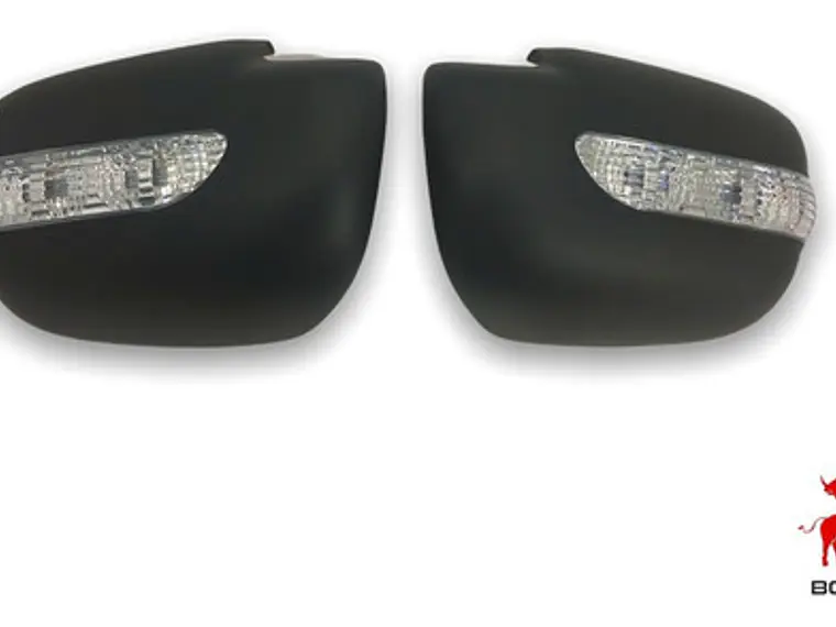 Cubre Espejos Luz Led Negros Toyota Hilux Vigo 2006-16 2
