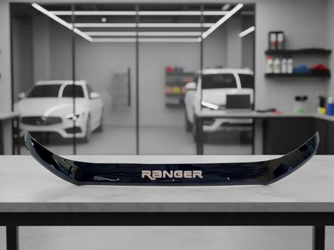 Deflector Capot Negro Con Logo Ford Ranger T7 2016 - 2021  11