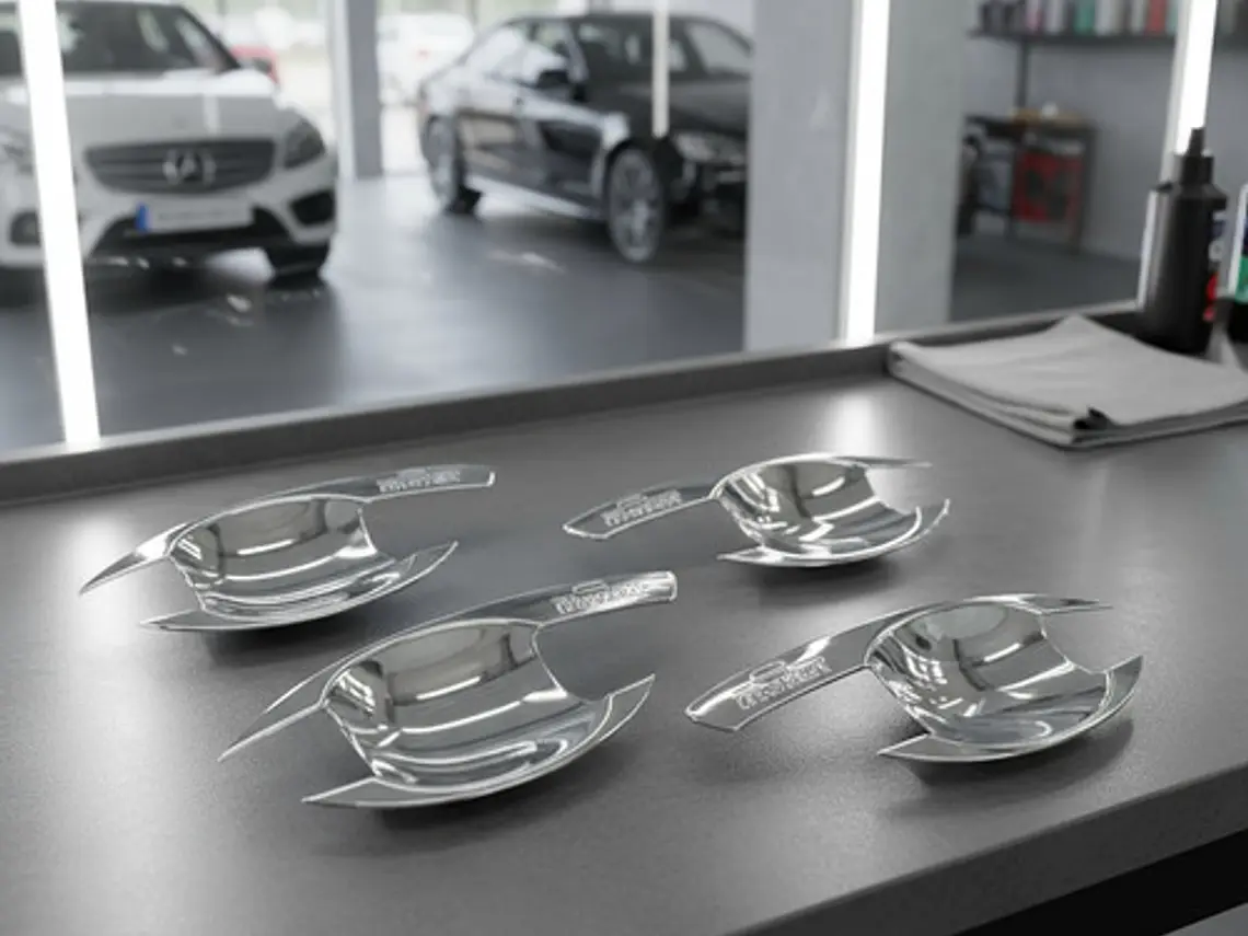 Set 4 Fondos Manillas Cromadas Mitsubishi L200 2007 - 2015  6
