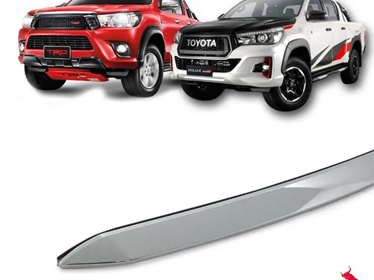 Moldura Bisel Capot Cromado Toyota Hilux Revo 2016  2021 3
