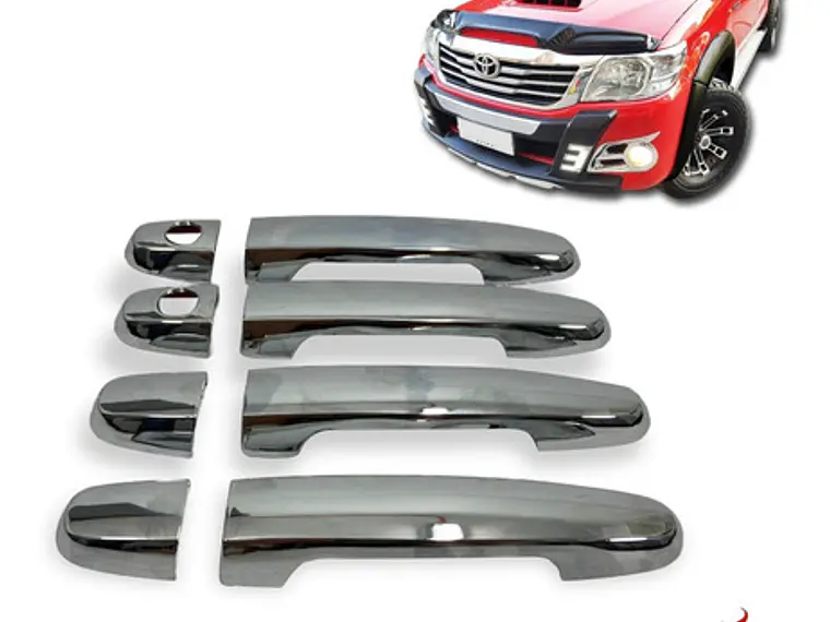 Set 4 Cubre Manillas Cromadas Toyota Hilux Vigo 2012 - 2016  1