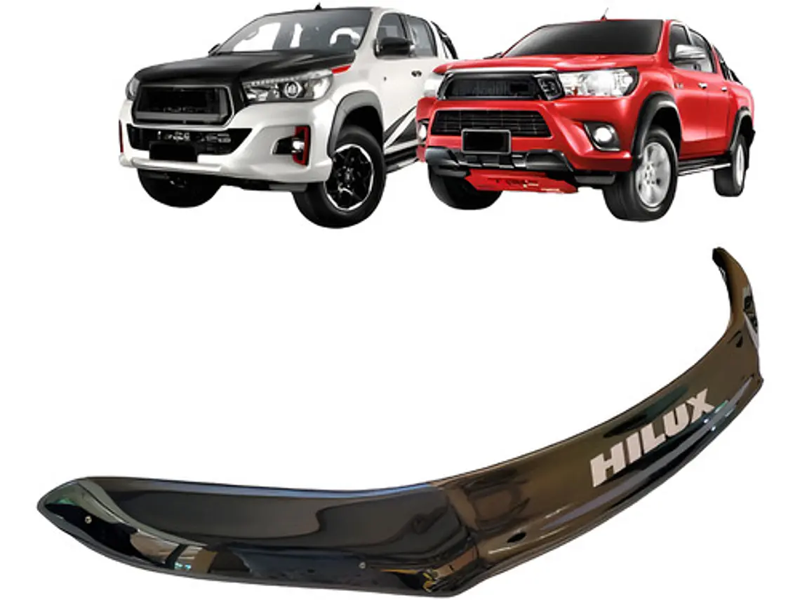 Deflector Capot Negro Con Logo Toyota Hilux Rocco  2020-2022 1
