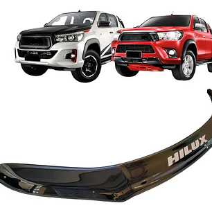 Deflector Capot Negro Con Logo Toyota Hilux Rocco  2020-2022