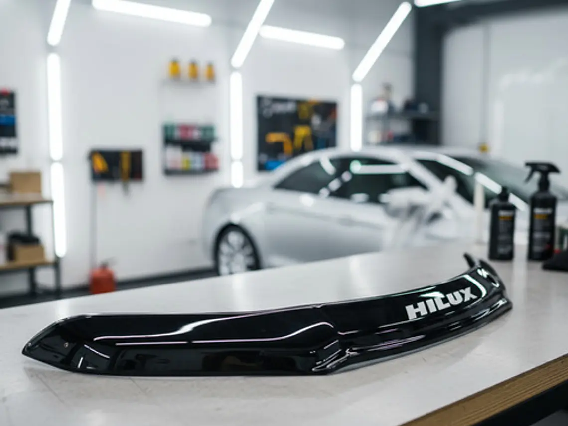 Deflector Capot Negro Con Logo Toyota Hilux Rocco  2020-2022 10