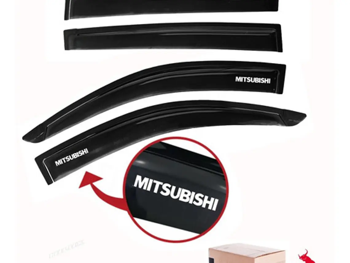 Aletas Bota Aguas Negras Con Logo Mitsubishi L200 2016 -2022 1