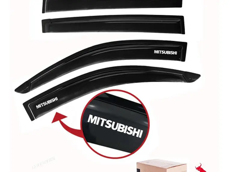 Aletas Bota Aguas Negras Con Logo Mitsubishi L200 2016 -2022 1