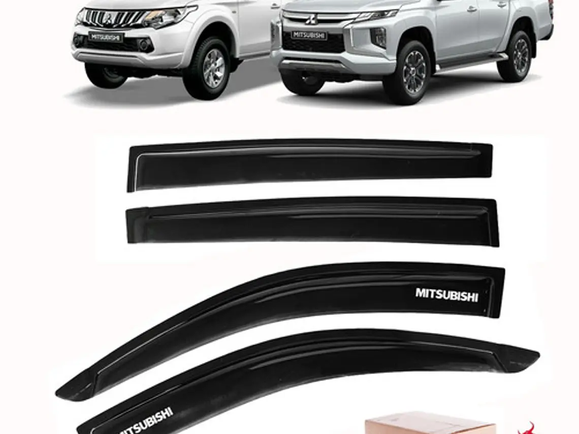 Aletas Bota Aguas Negras Con Logo Mitsubishi L200 2016 -2022 2