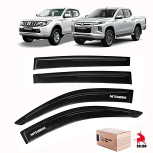 Aletas Bota Aguas Negras Con Logo Mitsubishi L200 2016 -2022