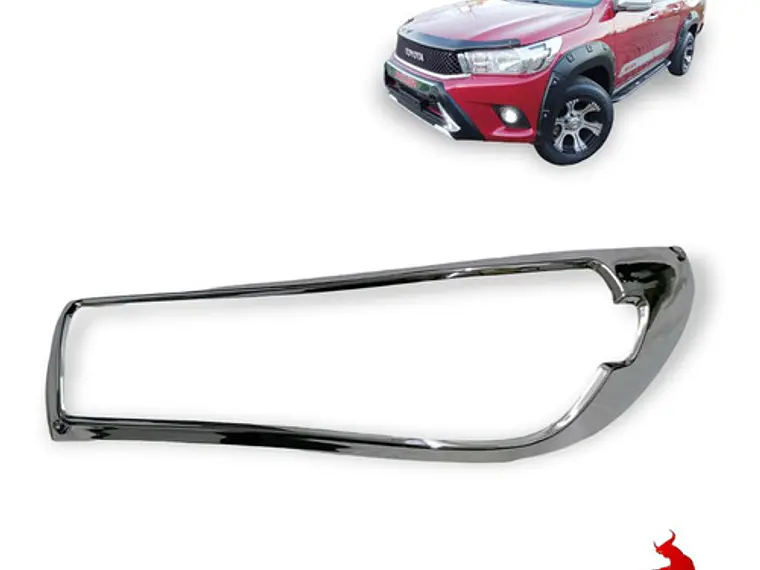 Biseles Cromados Focos Delanteros Toyota Hilux Revo 2016+  3
