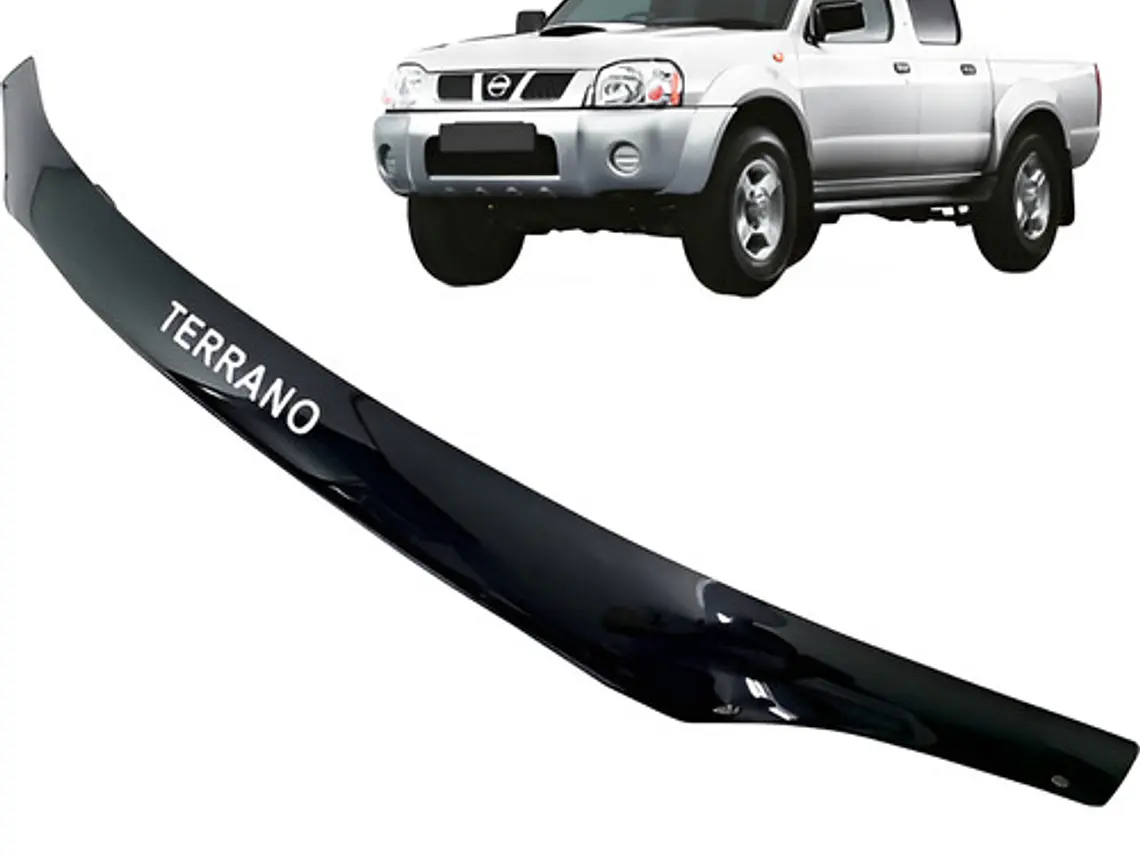 Deflector De Capot Negro Con Logo Nissan Terrano 2007 - 2014 1