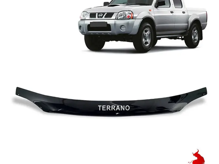 Deflector De Capot Negro Con Logo Nissan Terrano 2007 - 2014 2
