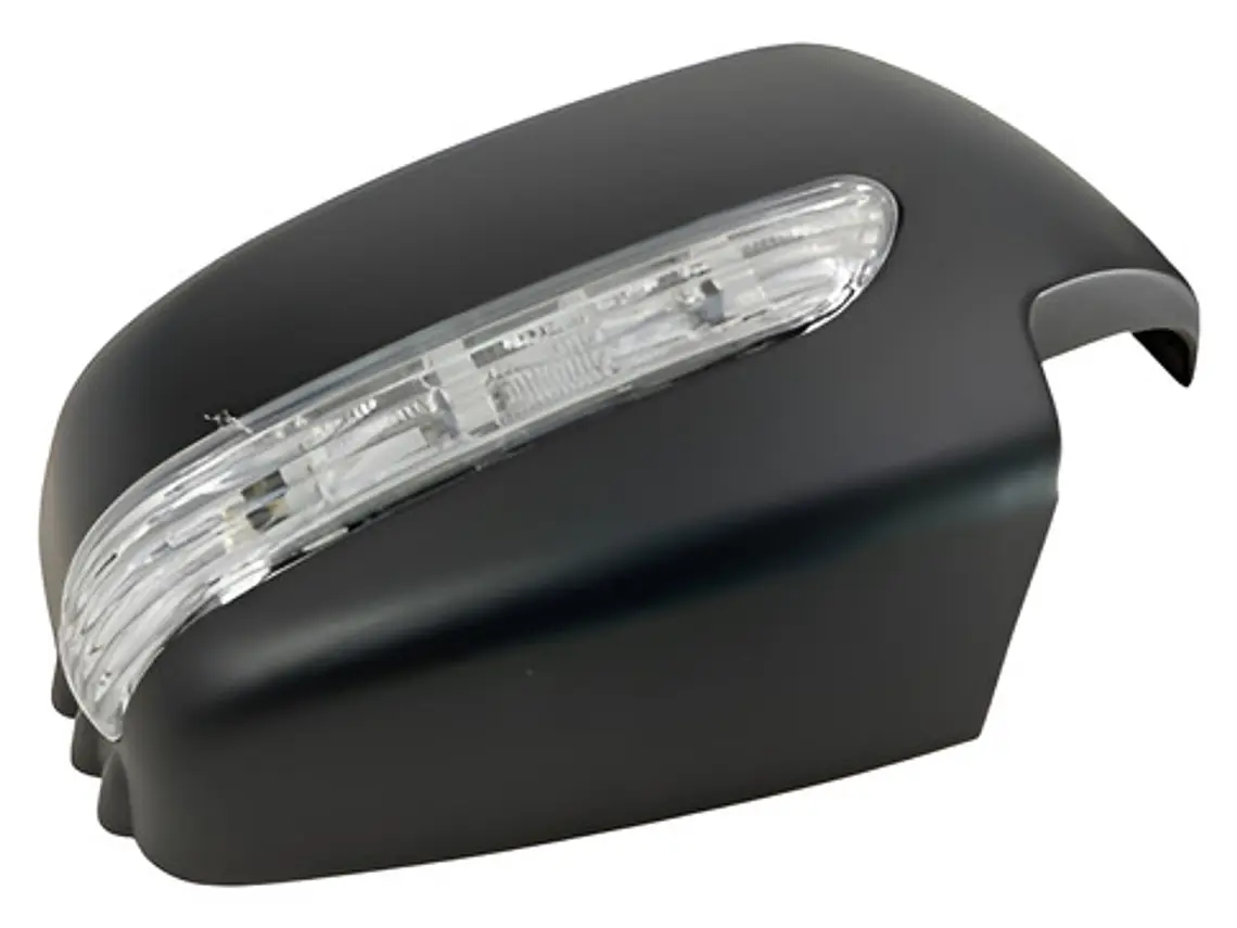 Cubre Espejo Negro  Con Luz Led Mitsubishi L200  2008-15 1