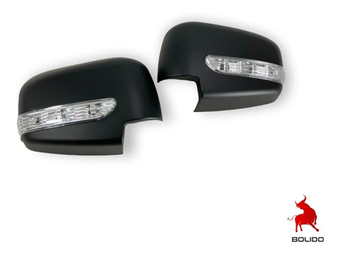 Cubre Espejo Negro  Con Luz Led Mitsubishi L200  2008-15 2