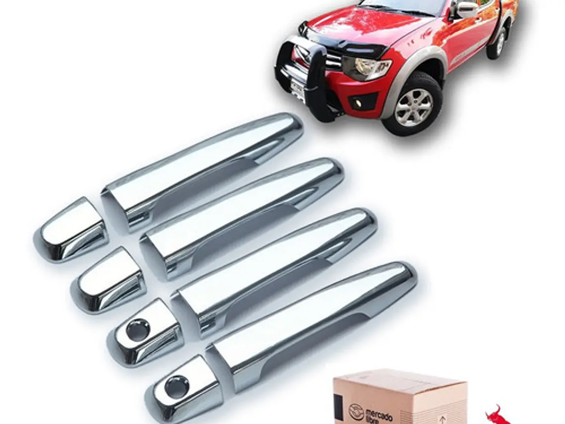 Kit 4 Cubre Manillas Cromados Mitsubishi L200 2007 - 2015  3