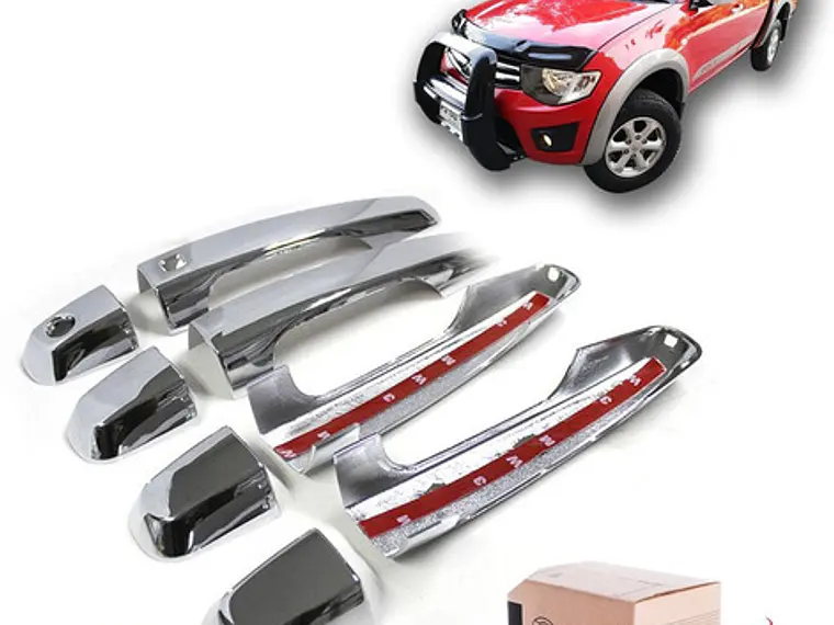 Kit 4 Cubre Manillas Cromados Mitsubishi L200 2007 - 2015  4
