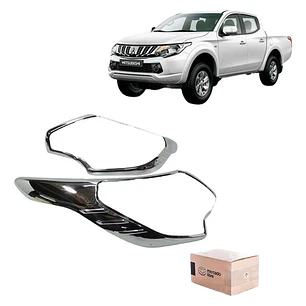 Kit Biseles Cromados Focos Delanteros Mitsubishi L200 2016+