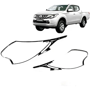 Kit Biseles Cromados Focos Delanteros Mitsubishi L200 2016+
