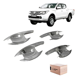 Set Fondo Manillas Cromadas Mitsubishi L200 2016 + Envgratis