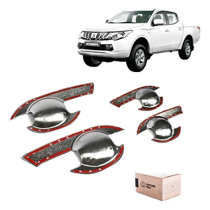 Set Fondo Manillas Cromadas Mitsubishi L200 2016 + Envgratis