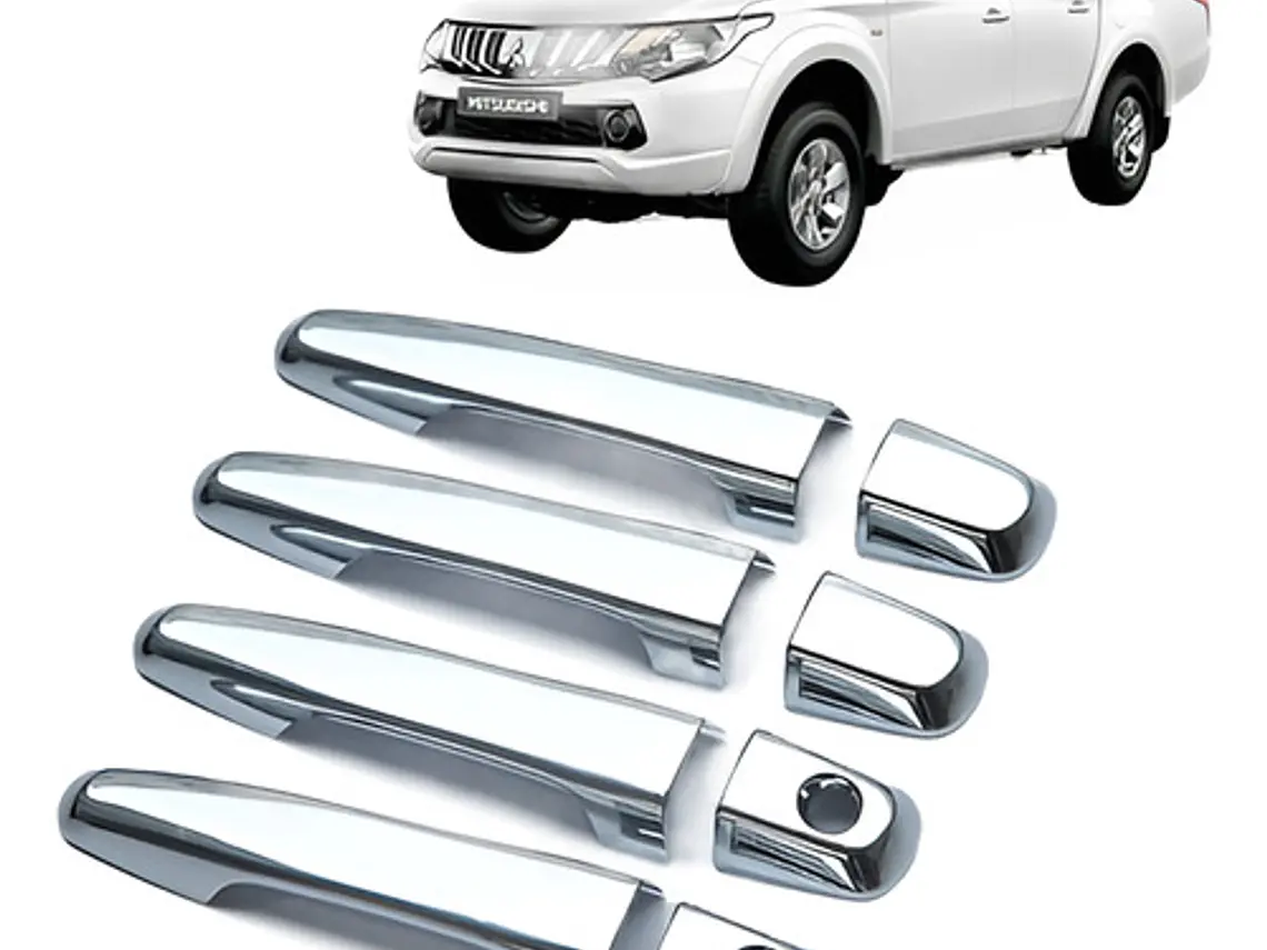 Set Bisel Cubre Manillas Cromadas Mitsubishi New L200 2016 + 1