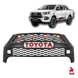 Mascara Rejilla  Led Toyota Hilux Rocco Con Logo  2022