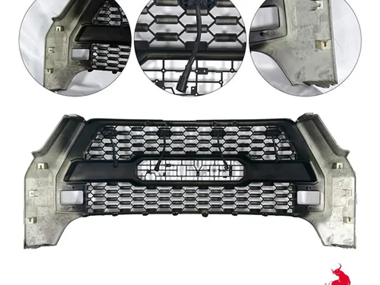Mascara Rejilla  Led Toyota Hilux Rocco Con Logo  2022 2