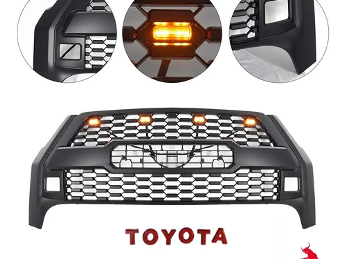 Mascara Rejilla  Led Toyota Hilux Rocco Con Logo  2022 3