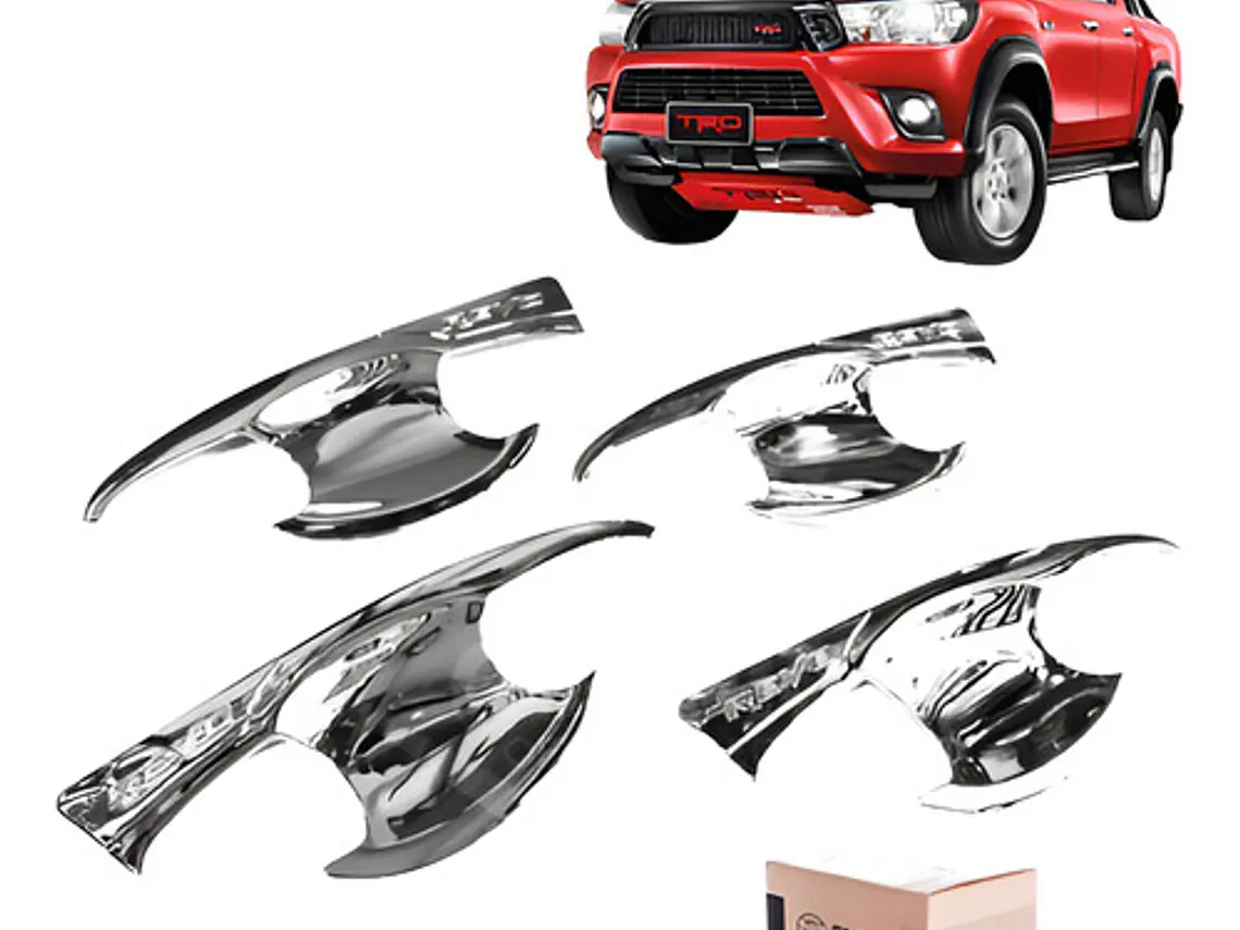 Set 4 Fondo Manillas Cromadas Toyota Hilux 2016 - 2020  1
