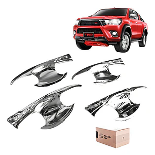 Set 4 Fondo Manillas Cromadas Toyota Hilux 2016 - 2020 