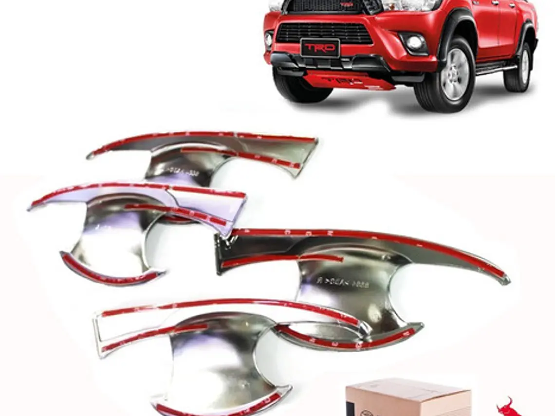 Set 4 Fondo Manillas Cromadas Toyota Hilux 2016 - 2020  2