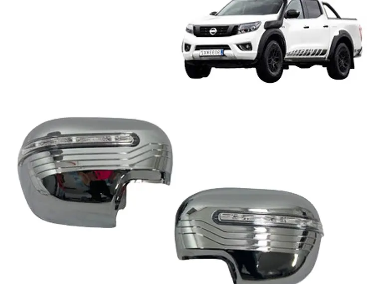 Cubre Espejo Cromado Con Luz Led Nissan Np 300 2016-2020 2