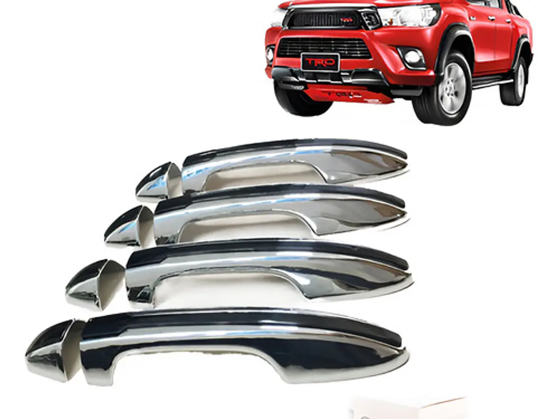 Set 4 Cubre Manillas Cromadas Toyota Hilux Revo 2016 - 2022  1