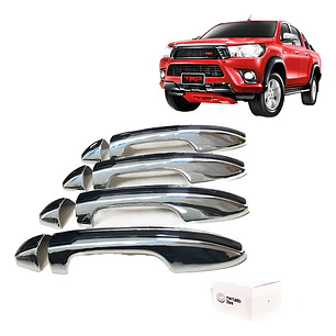 Set 4 Cubre Manillas Cromadas Toyota Hilux Revo 2016 - 2022 