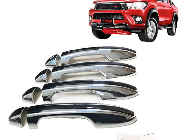 Set 4 Cubre Manillas Cromadas Toyota Hilux Revo 2016 - 2022  1