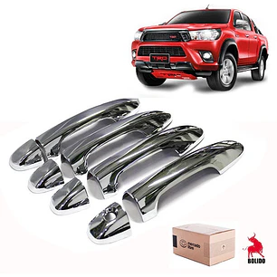 Set 4 Cubre Manillas Cromadas Toyota Hilux Revo 2016 - 2022 