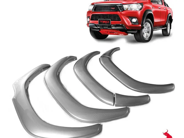 Fangueras Extension Tapabarro Grises Toyota Hilux Revo 2016+ 2