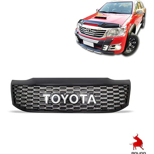 Mascara Rejilla  Negra Con Logo Toyota Hilux Vigo 2012 -2016