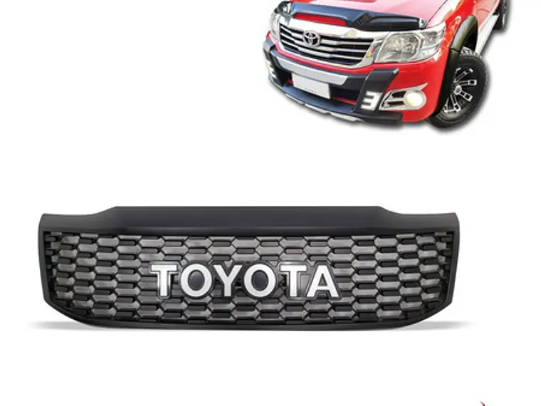 Mascara Rejilla  Negra Con Logo Toyota Hilux Vigo 2012 -2016 1