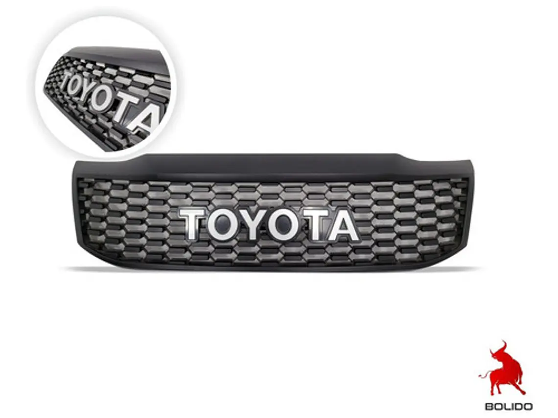 Mascara Rejilla  Negra Con Logo Toyota Hilux Vigo 2012 -2016 2