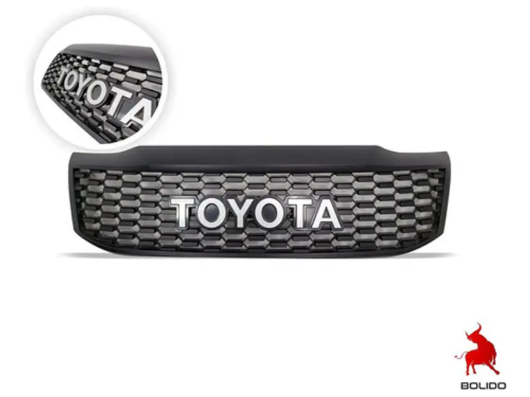 Mascara Rejilla  Negra Con Logo Toyota Hilux Vigo 2012 -2016 2