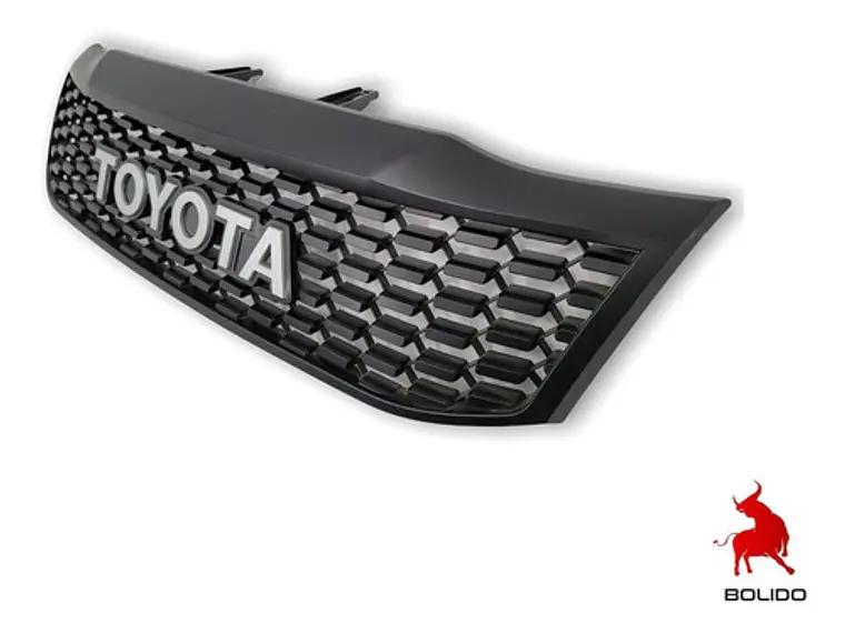 Mascara Rejilla  Negra Con Logo Toyota Hilux Vigo 2012 -2016 4