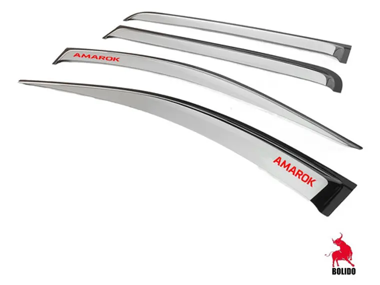 Aletas Bota Aguas Bicolor Logo Volkswagen Amarok 2010 - 2022 2