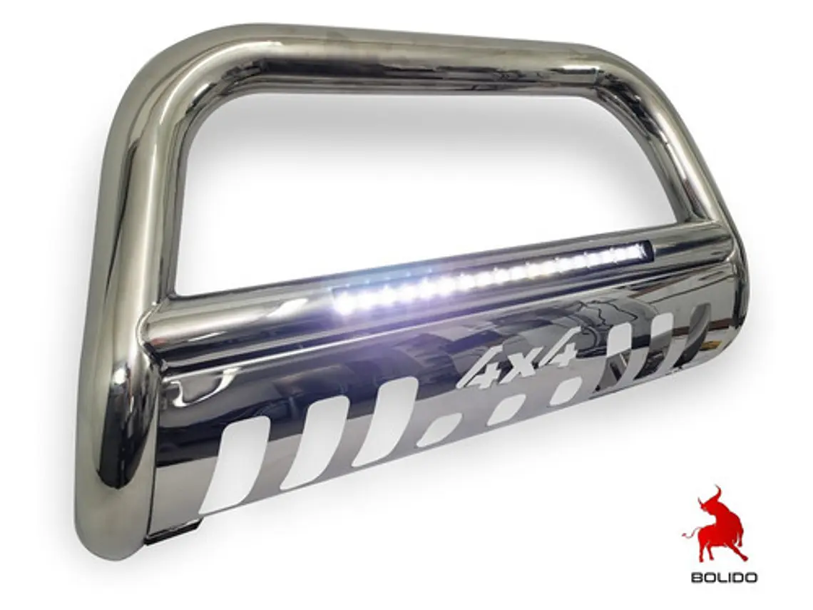 Defensa Acero Inoxidable 4x4 Led Mitsubishi L200 2007-22 2