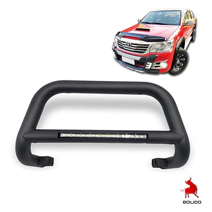 Defensa Metalica Negra Con Led Toyota Hilux Vigo 2006-2016