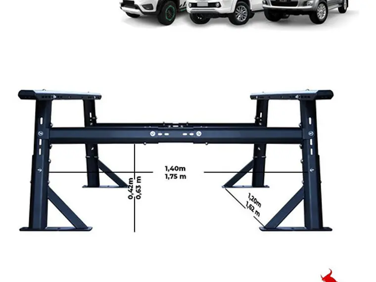Rack De Pickup Para Carga Negro Universal 3
