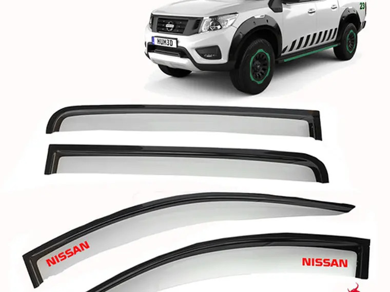 Set Aletas Bota Aguas Bicolor Logo  Nissan Np300 2016 - 2021 1